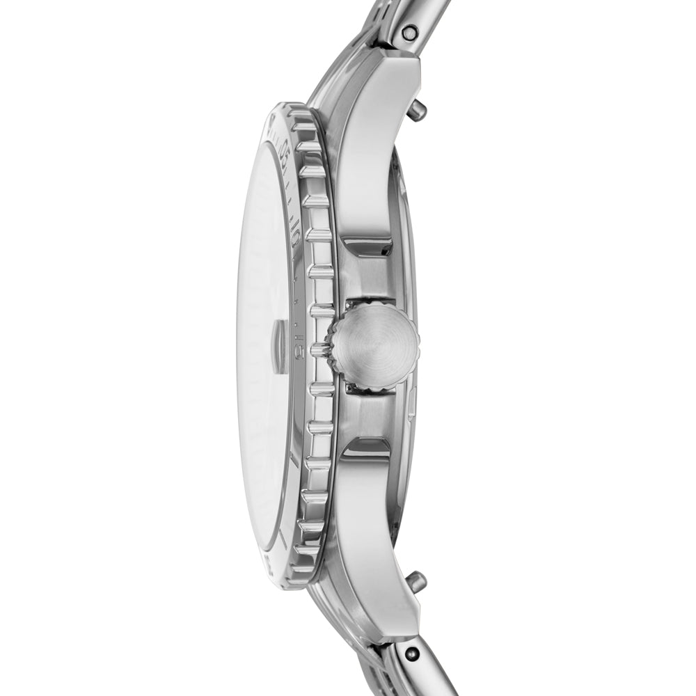 Three-Hand Date Stainless Steel Watch | Fossil | Luby 