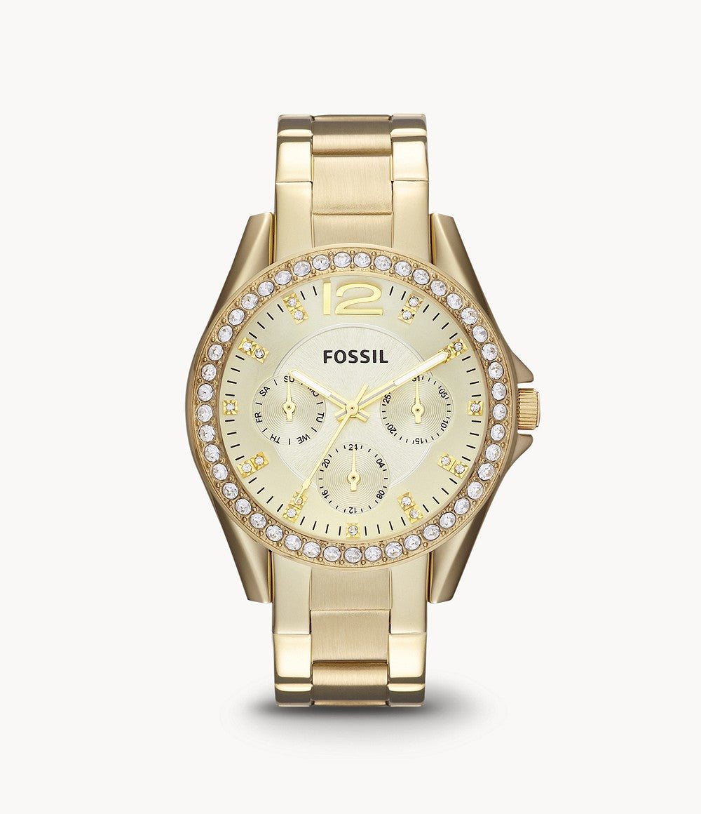 Ladies Riley Watch (Gold) | Fossil | Luby 