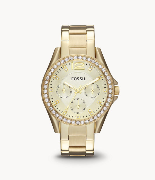 Ladies Riley Watch (Gold) | Fossil | Luby 