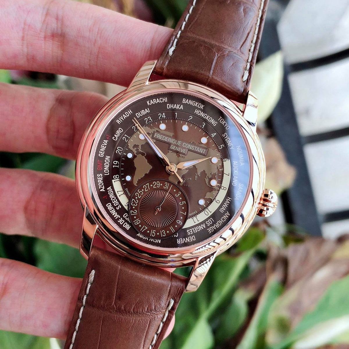 Worldtimer Manufacture (Rose-Gold/Brown) | Frederique Constant | Luby 