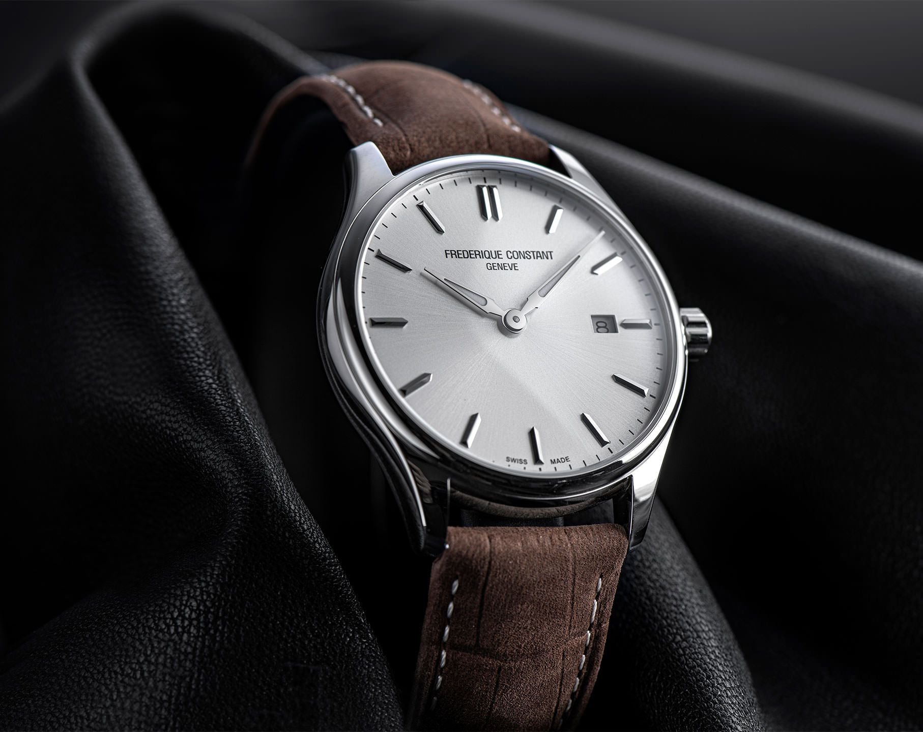 Frederique Classic Quartz Silver Case | Frederique Constant | Luby 