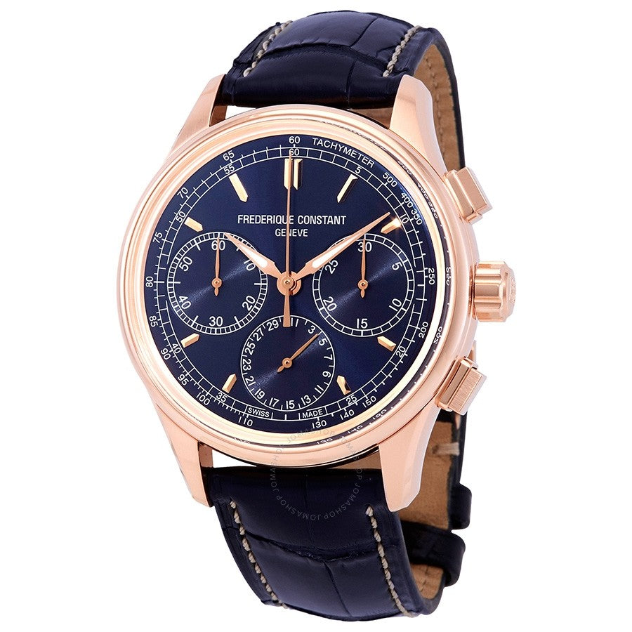 Flyback Chronograph Manufacture (Blue-Rose/Gold) | Frederique Constant | Luby 
