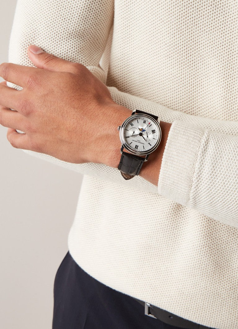 Classics Business Timer (White-Silver) | Frederique Constant | Luby 