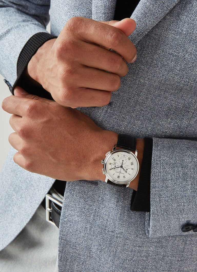 Classics Quartz Chronograph (Silver) | Frederique Constant | Luby 