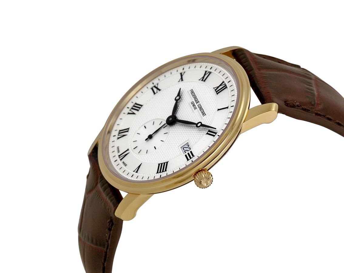 Slimline Gents Small Seconds (White-Gold) | Frederique Constant | Luby 