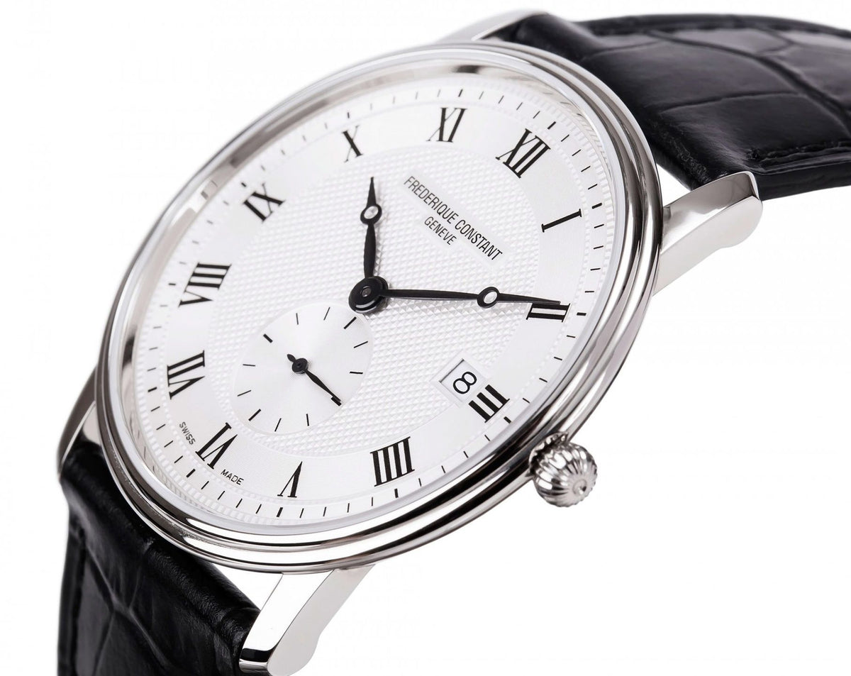 Slimline Gents Small Seconds (White-Silver) | Frederique Constant | Luby 