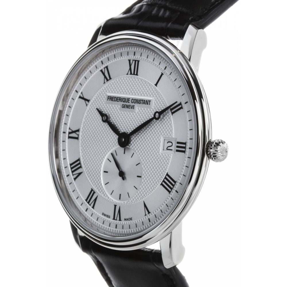 Slimline Gents Small Seconds (White-Silver) | Frederique Constant | Luby 