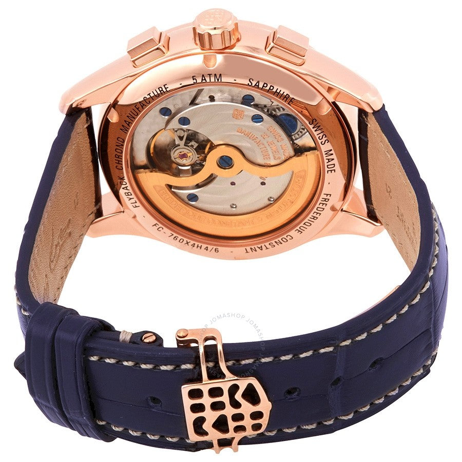 Flyback Chronograph Manufacture (Blue-Rose/Gold) | Frederique Constant | Luby 