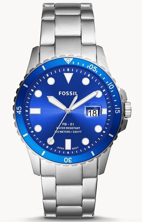 FB-01 Watch (Silver/Blue) | Fossil | Luby 