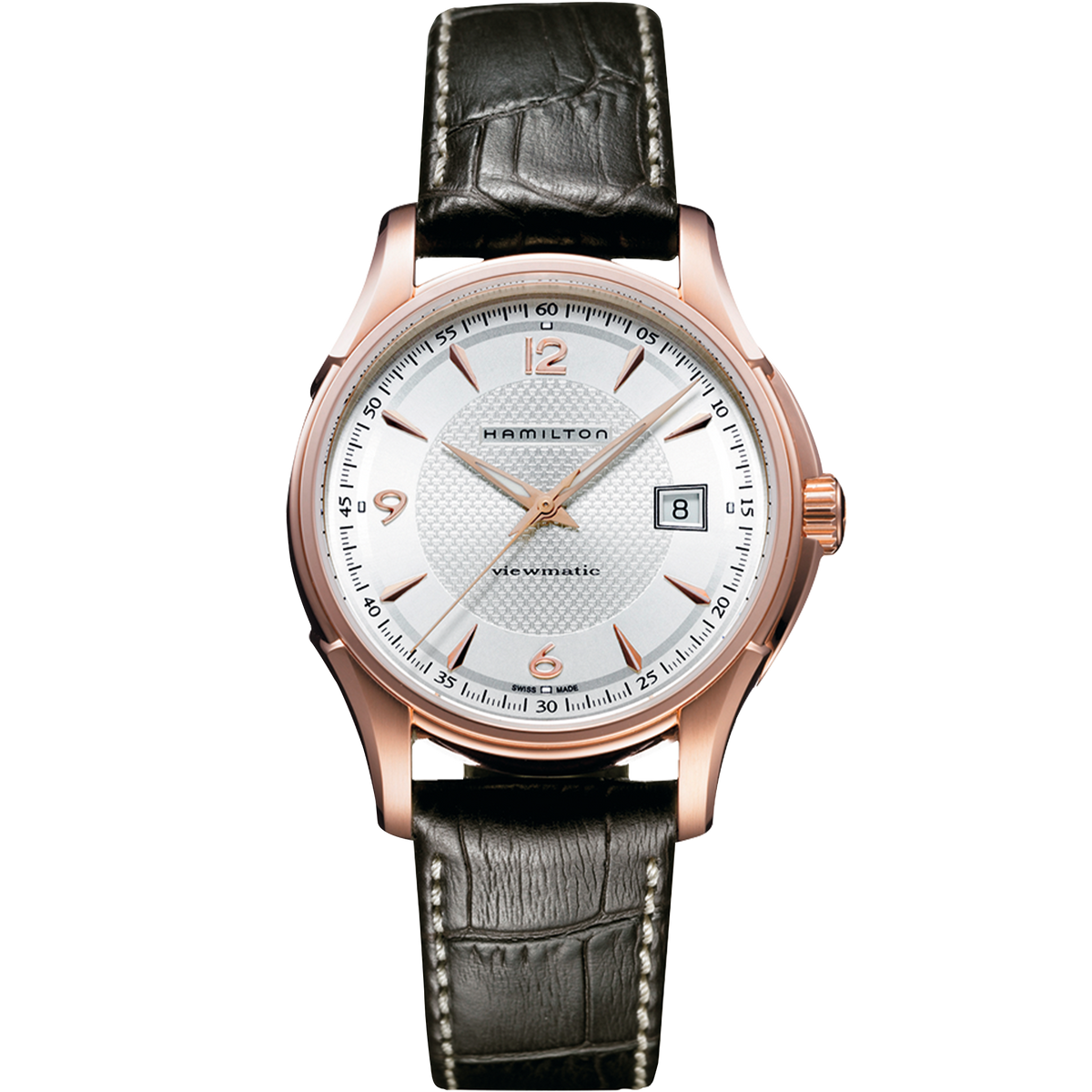 Jazzmaster Automatic Viewmatic (Rose-Gold/White) | Hamilton | Luby 