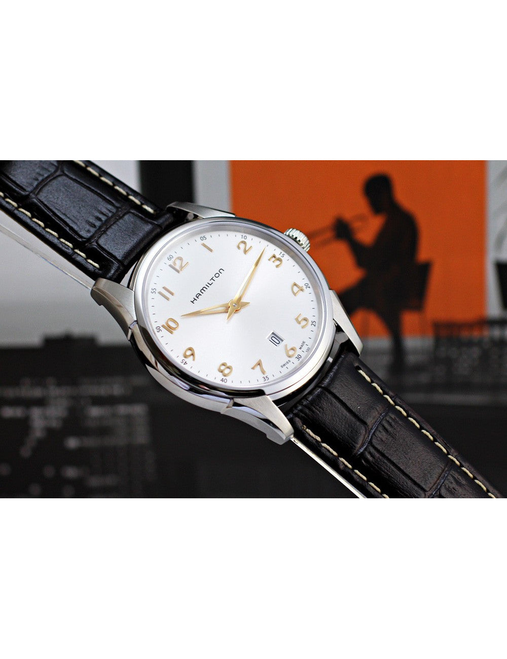 Jazzmaster Thinline Quartz (Silver/Brown) | Hamilton | Luby 
