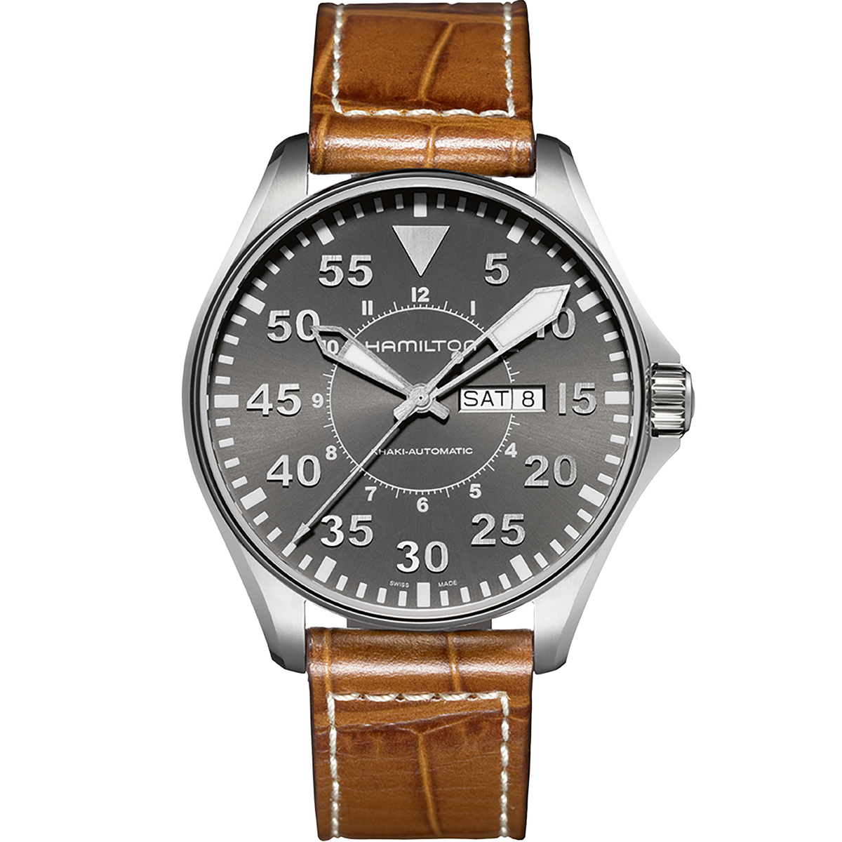 Khaki Automatic Pilot (Grey/Brown) | Hamilton | Luby 