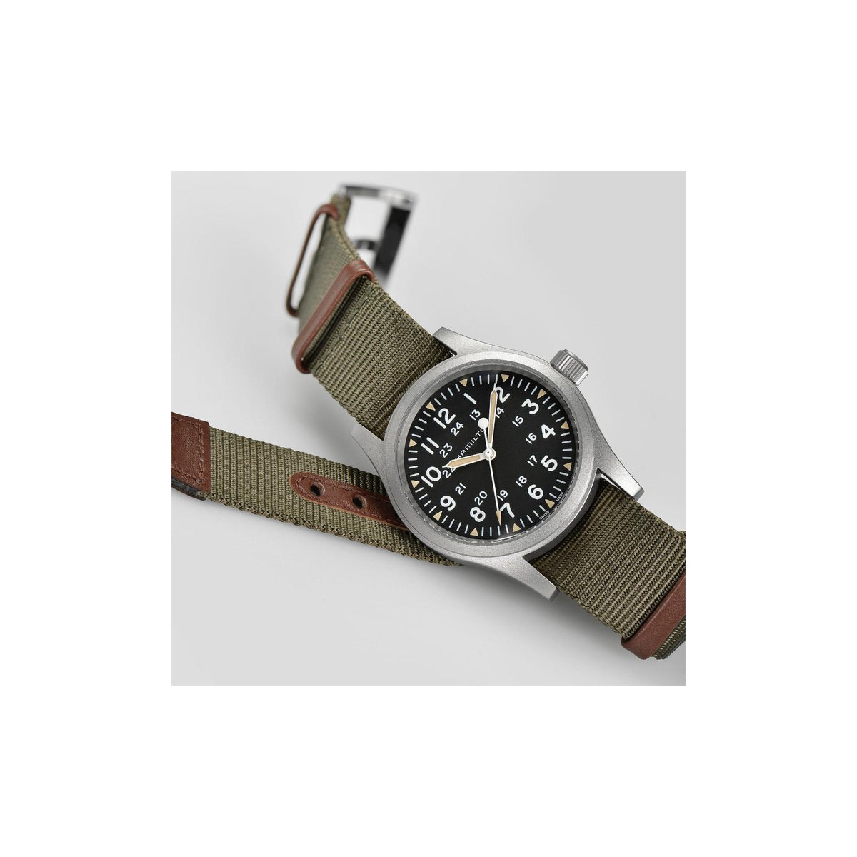 Khaki Field Mechanical (Silver/Green) | Hamilton | Luby 