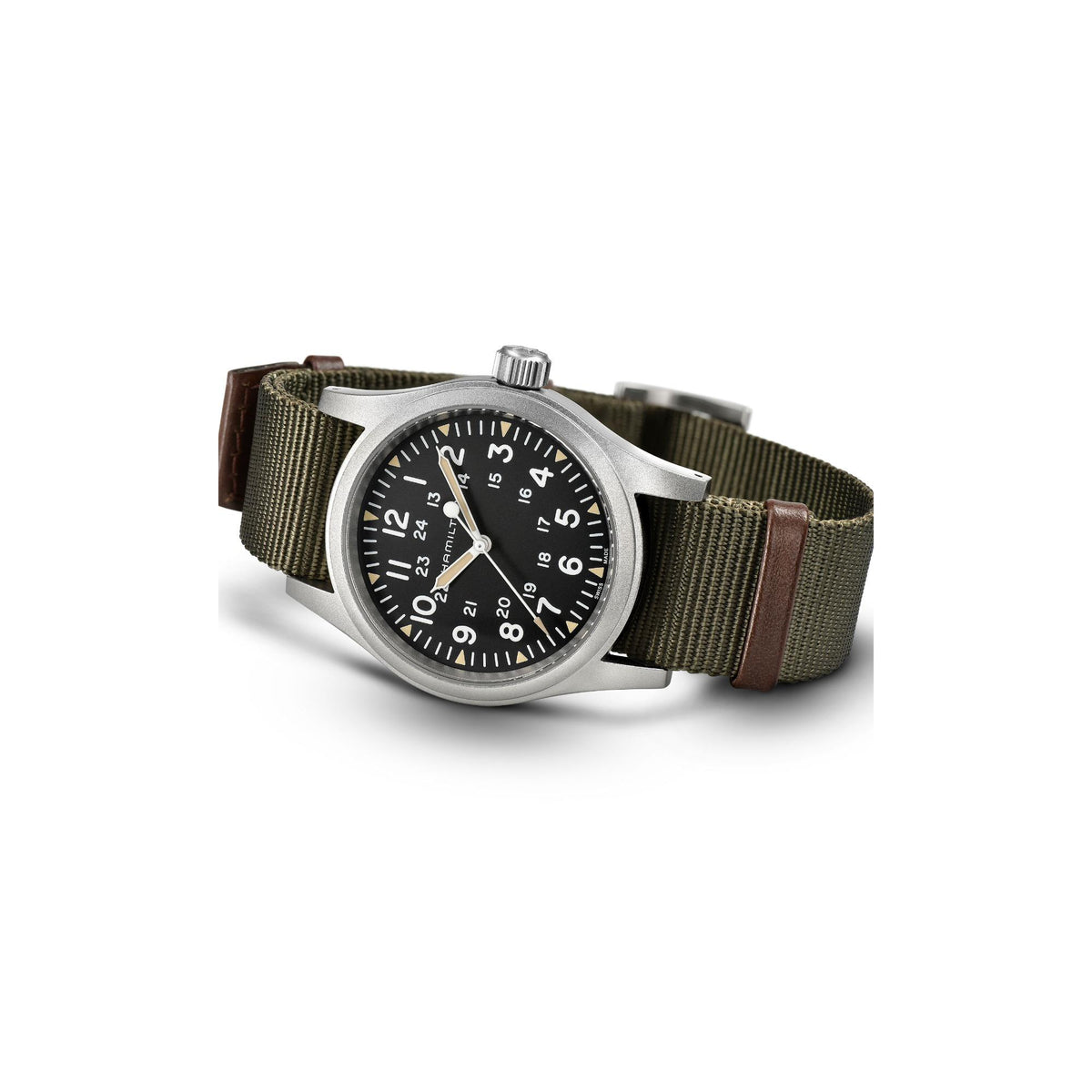 Khaki Field Mechanical (Silver/Green) | Hamilton | Luby 