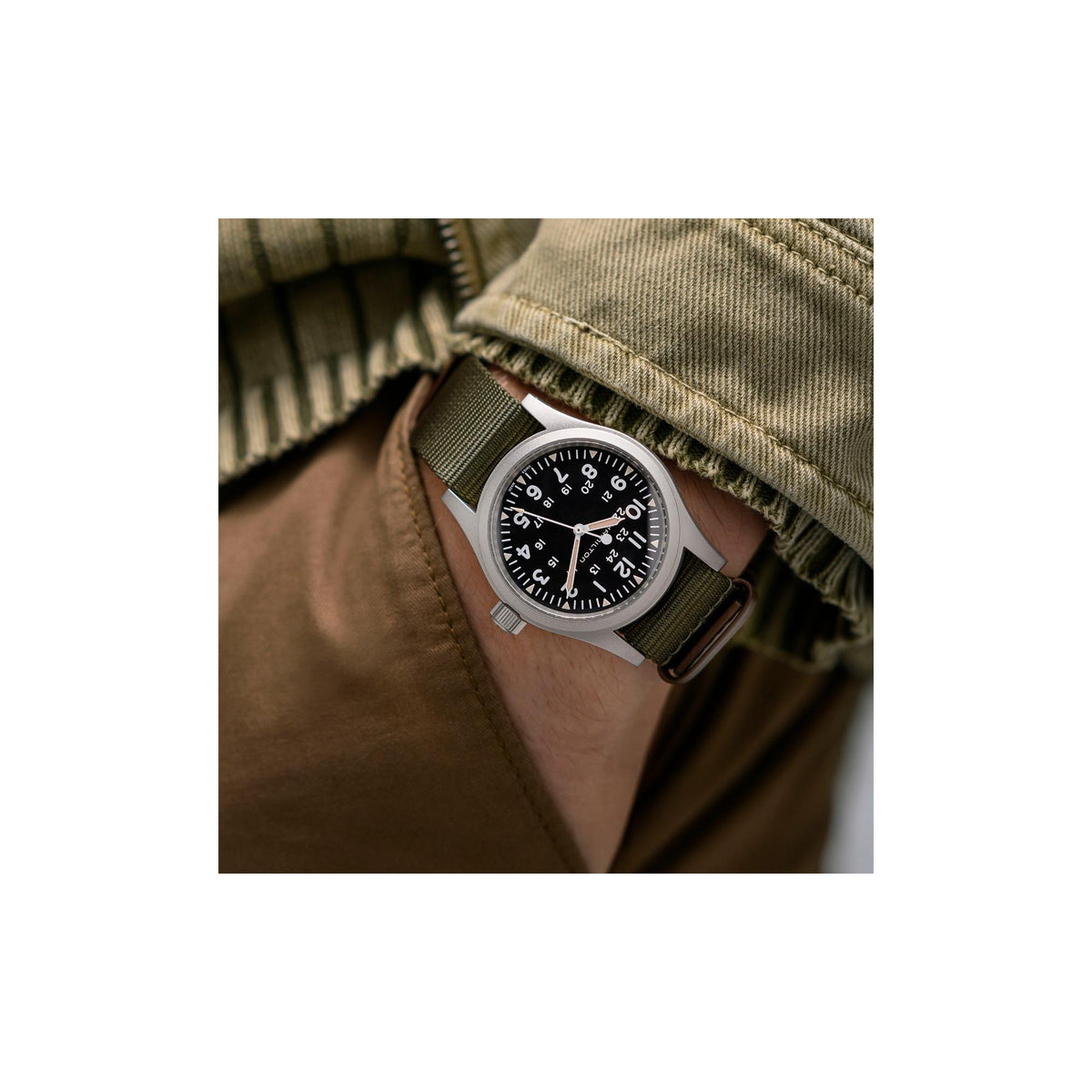 Khaki Field Mechanical (Silver/Green) | Hamilton | Luby 