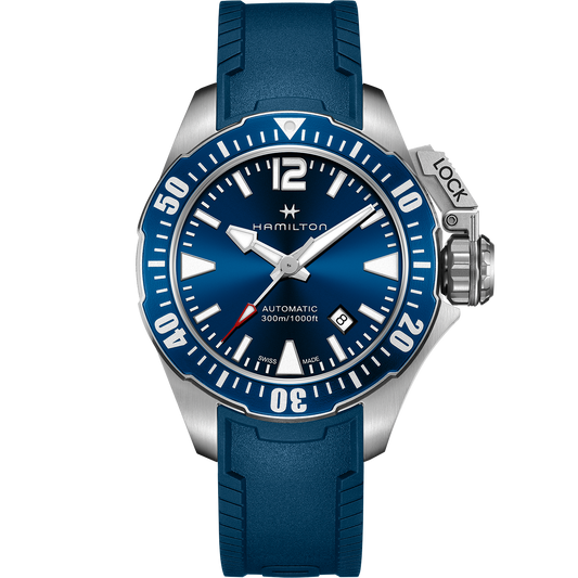 Khaki Automatic Navy Frogman (Full Blue) | Hamilton | Luby 