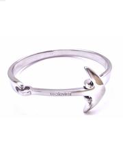 Stainless Steel Bangle w/Anchor | Seaknots | Luby 