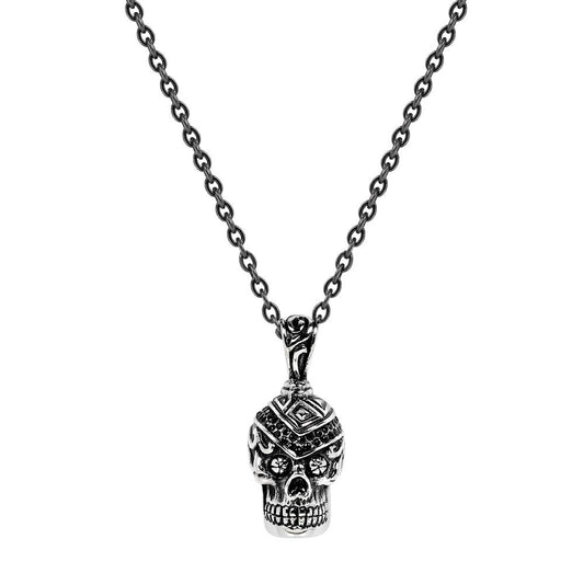 Steel Skull Head Pendant W/ Chain | ARZ Steel | Luby 