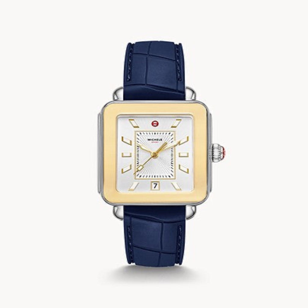 Deco Sport Two-Tone Navy Silicone Watch | Michele | Luby 