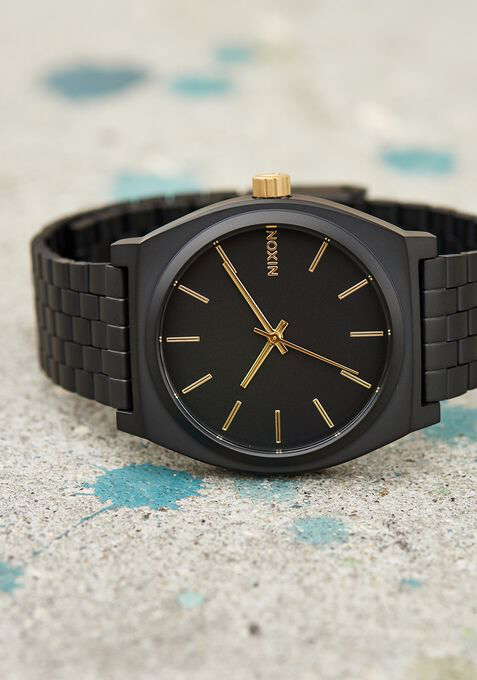 Time Teller Watch (Matte Black/Gold) | Nixon | Luby 