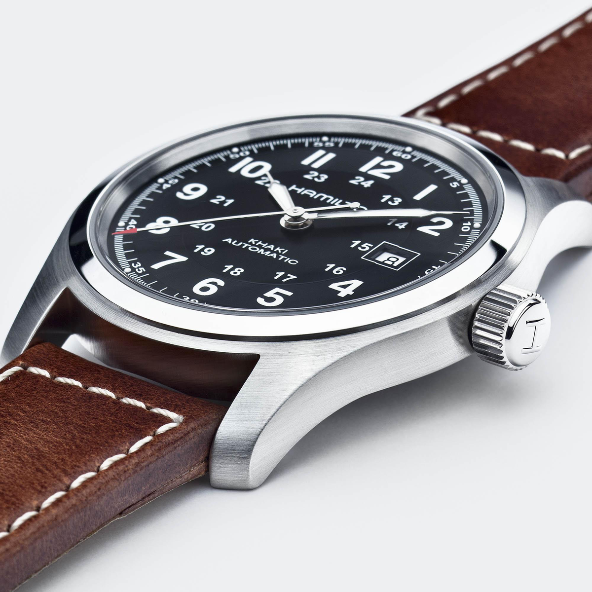Khaki Field Automatic (Silver/Brown) | Hamilton | Luby 
