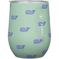 Whales Repeat Capri Blue Stemless (12oz) | Corkcicle | Luby 