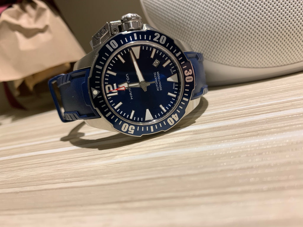 Khaki Automatic Navy Frogman (Full Blue) | Hamilton | Luby 