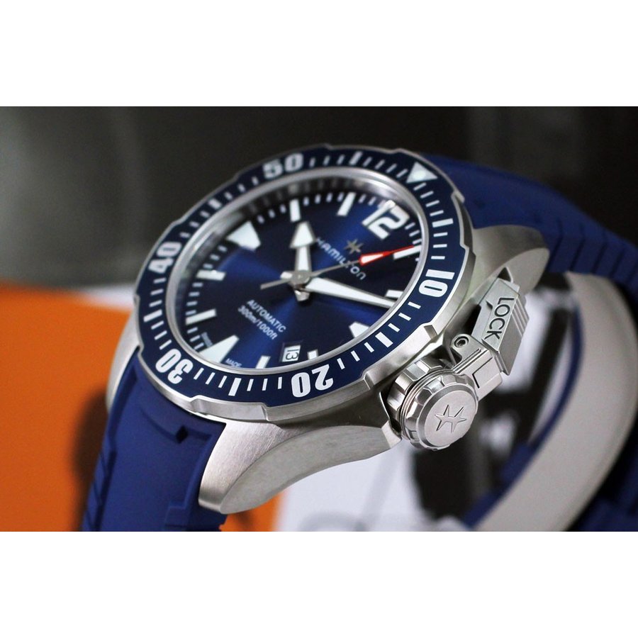 Khaki Automatic Navy Frogman (Full Blue) | Hamilton | Luby 