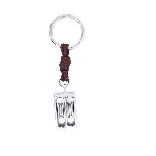 Brown Rope Ship Pulley Keychain | Oro Mediterraneo | Luby 