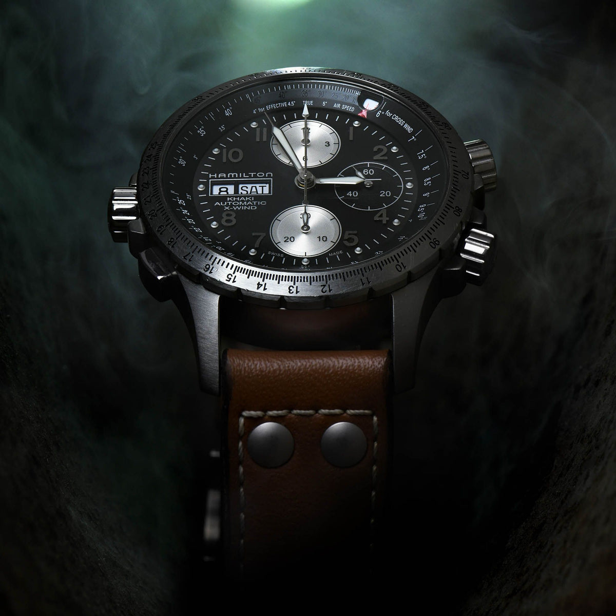 Khaki Automatic Chronometer X-Wind (Silver/Brown) | Hamilton | Luby 