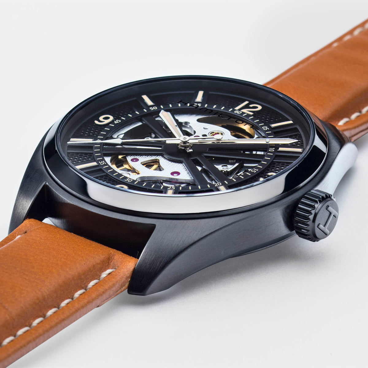 Khaki Automatic Skeleton (Black/Brown) | Hamilton | Luby 