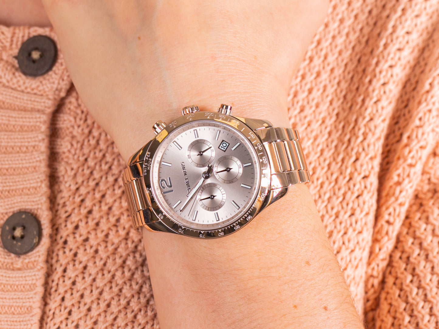 Layton Chronograph Watch (Rose-Gold) | Michael Kors | Luby 