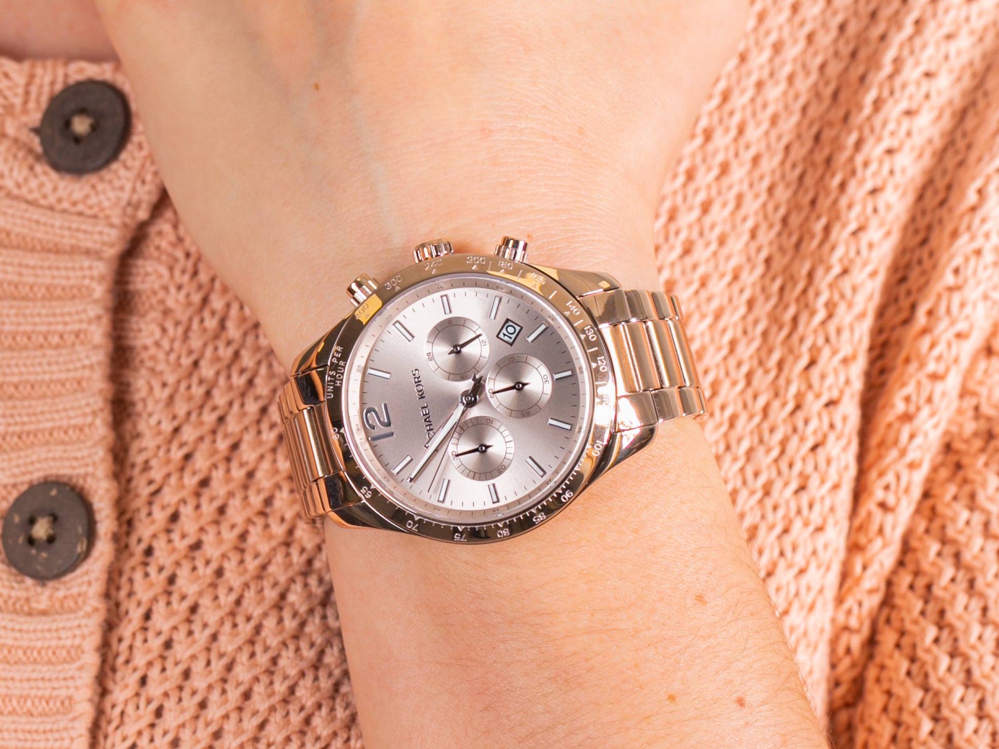 Layton Chronograph Watch (Rose-Gold) | Michael Kors | Luby 