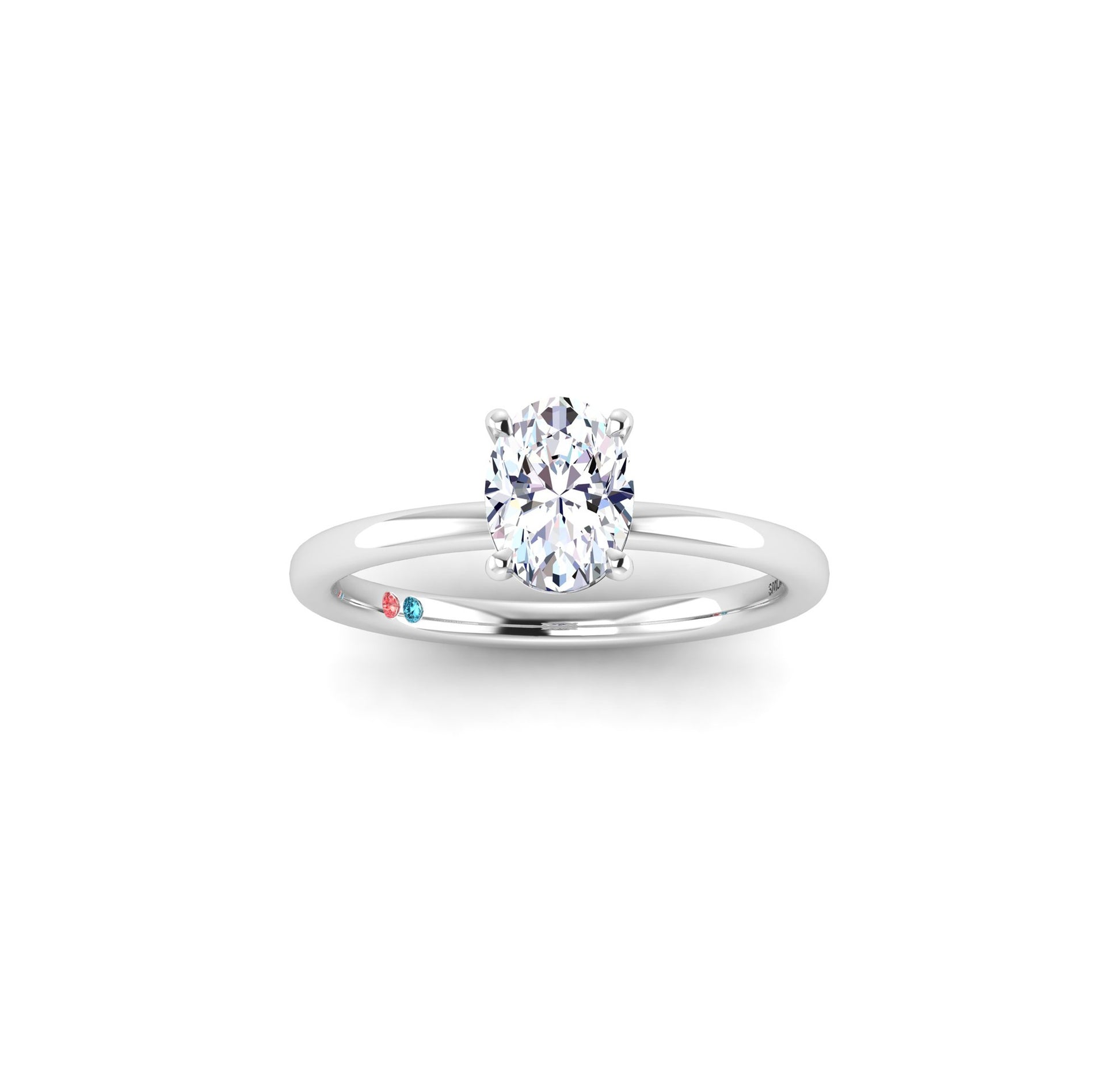 14K Lab Grown Diamond Solitaire Petite Engagement Ring | Smiling Rocks | Luby 