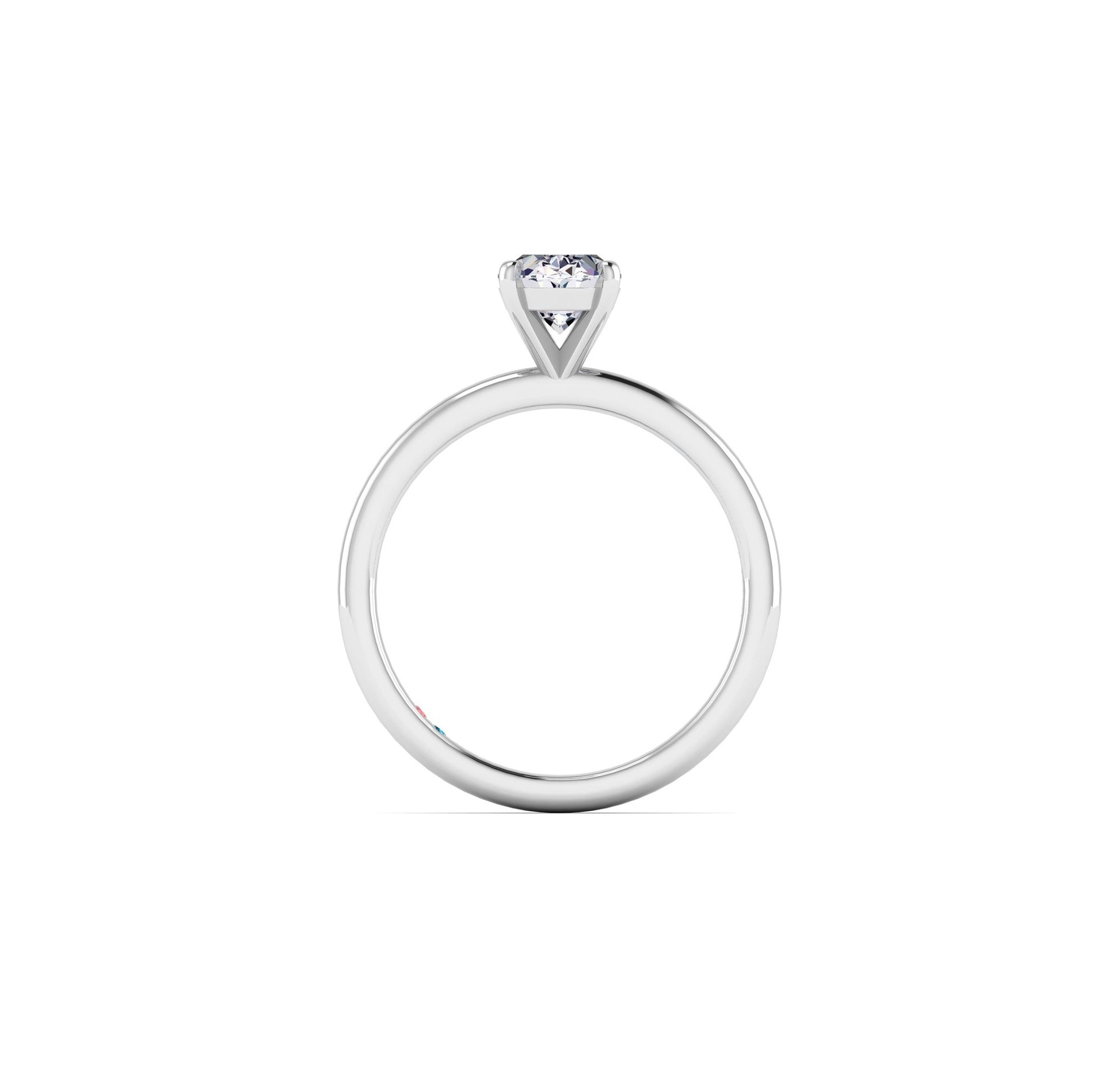 14K Lab Grown Diamond Solitaire Petite Engagement Ring | Smiling Rocks | Luby 