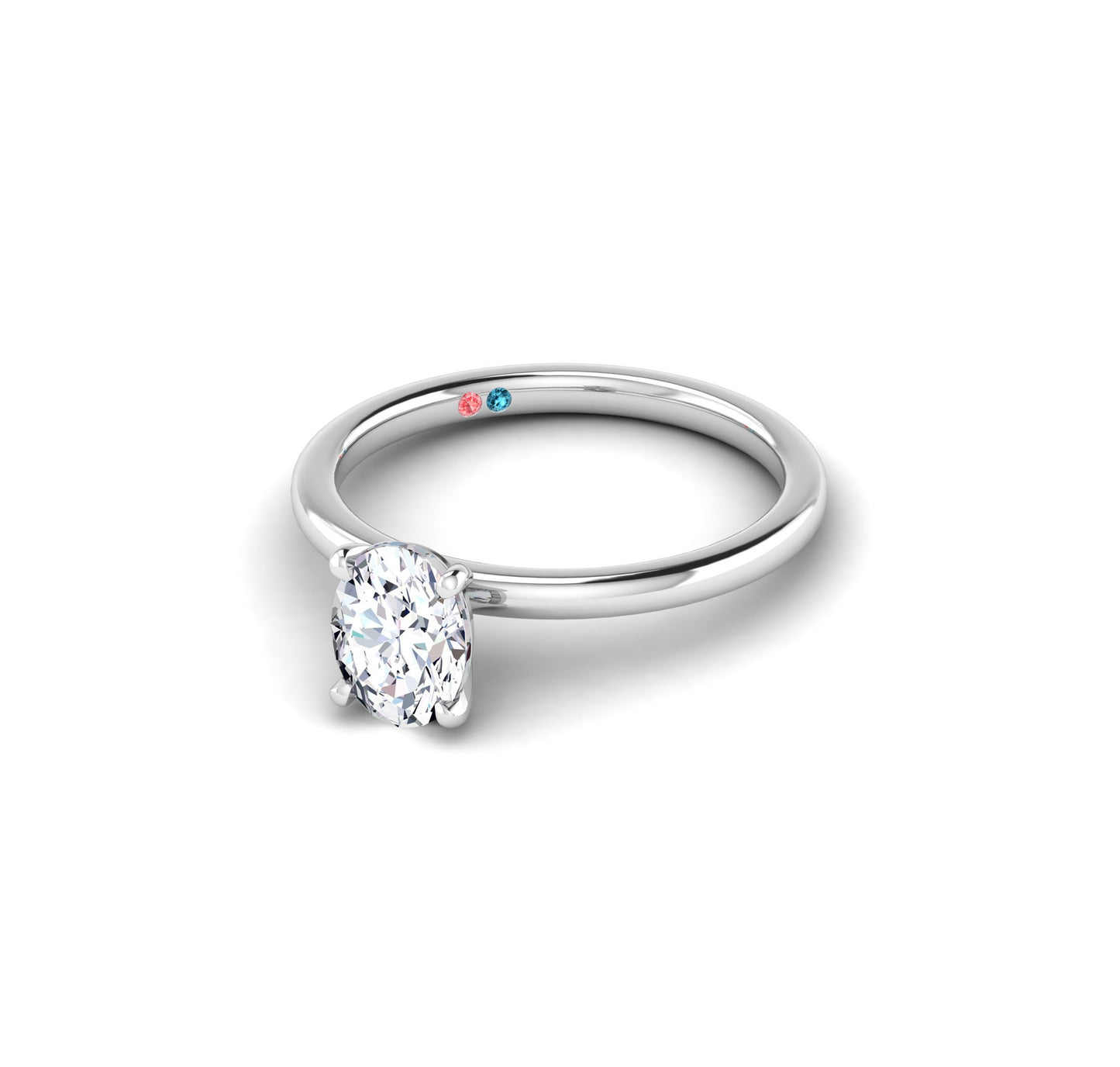 14K Lab Grown Diamond Solitaire Petite Engagement Ring | Smiling Rocks | Luby 