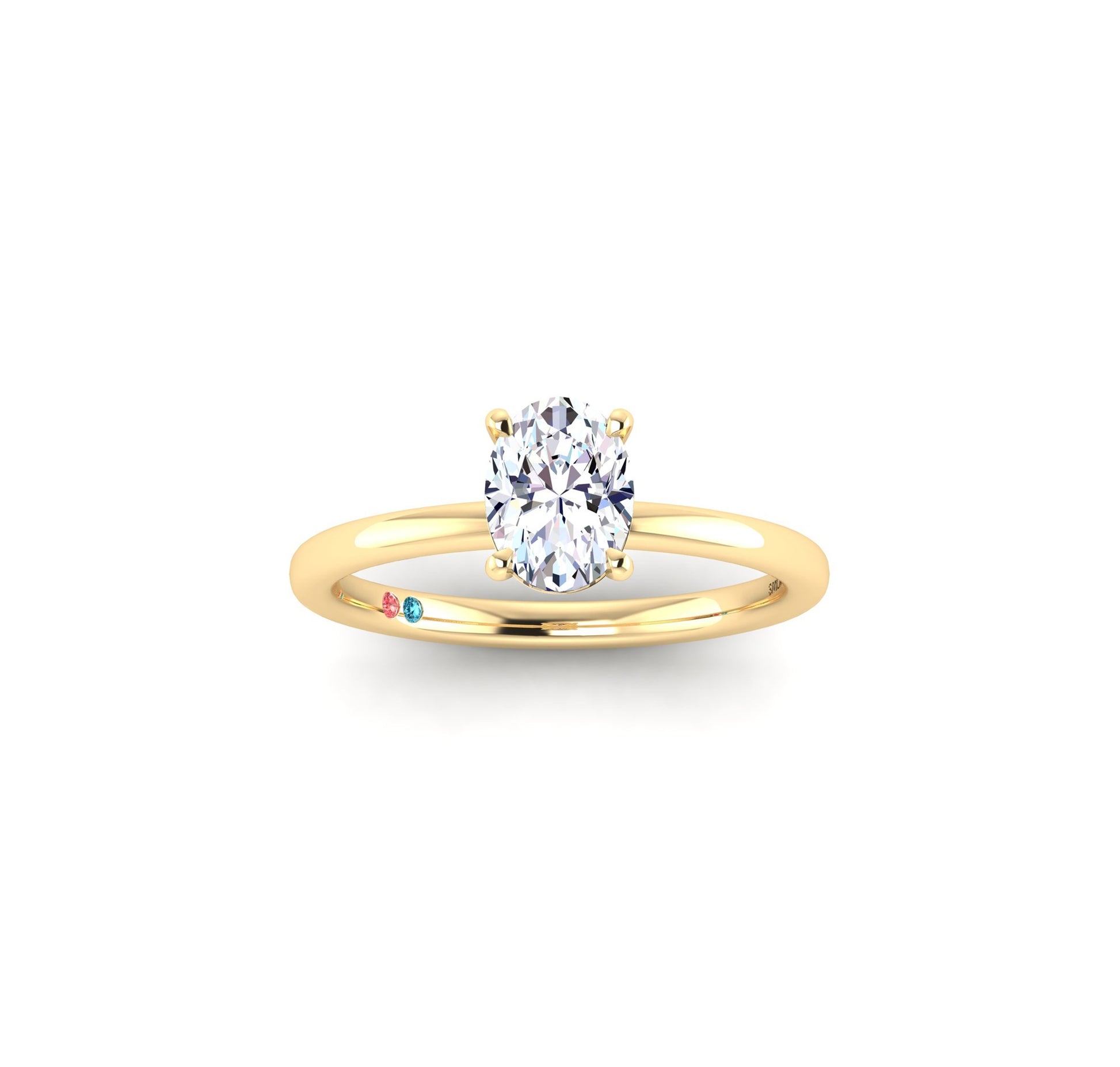 Lab Grown Diamond Solitaire Petite Engagement Ring | Smiling Rocks | Luby 