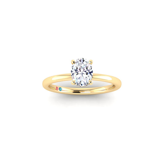 Lab Grown Diamond Solitaire Petite Engagement Ring | Smiling Rocks | Luby 