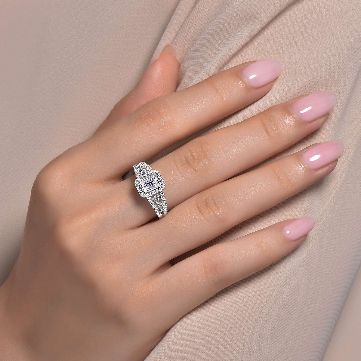 Emerald-Cut Vintage Inspired Engagement Ring | LAFONN | Luby 