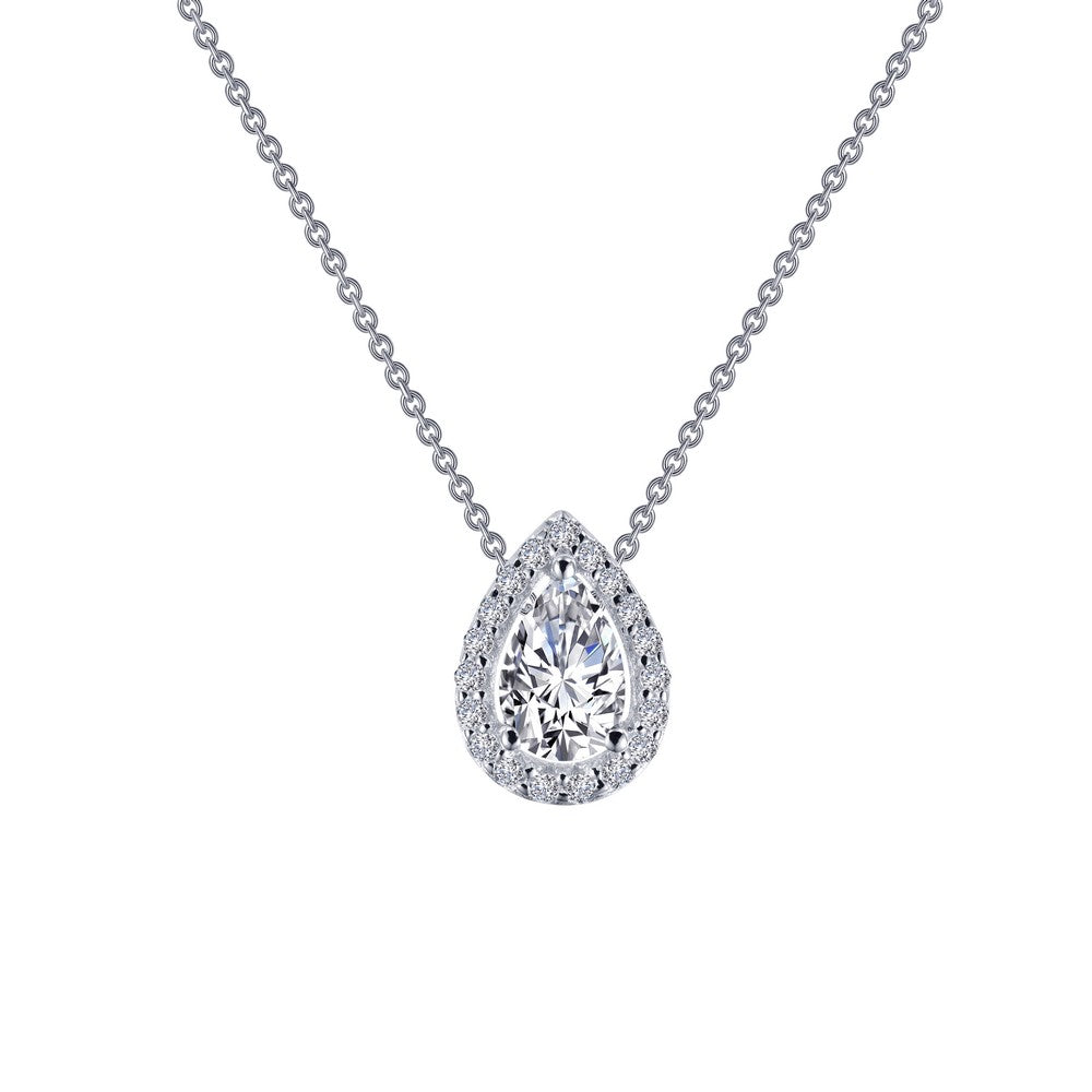 Pearl-Shaped Halo Necklace | LAFONN | Luby 