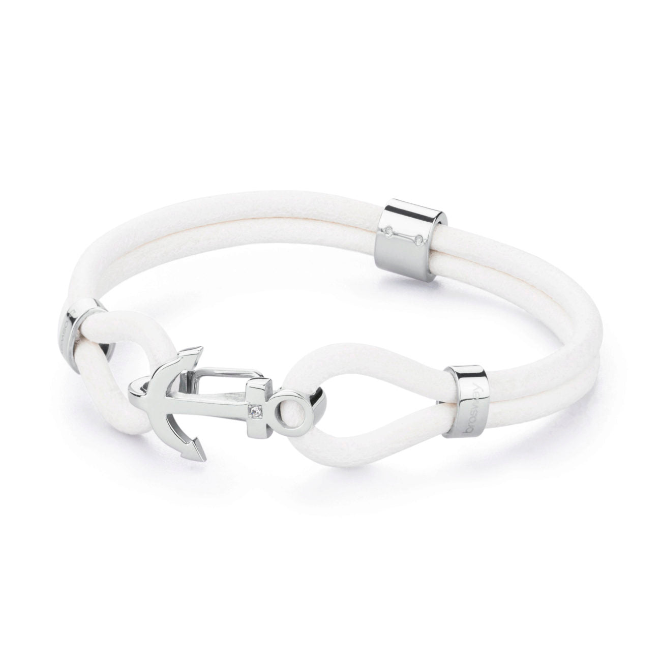 Marine White Leather Bracelet (Silver) | Brosway Italia | Luby 