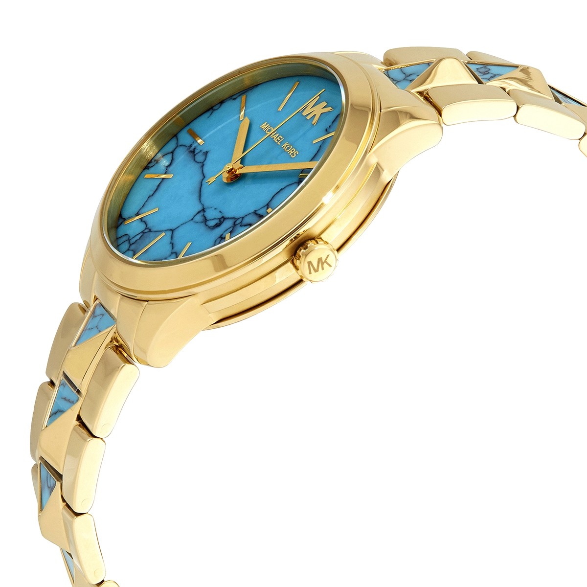 Runway Mercer Watch (Gold/Turquoise) | Michael Kors | Luby 