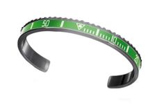 Speedometer Official Classic Steel Bangle Bracelet (Black/Green) | Speedometer | Luby 