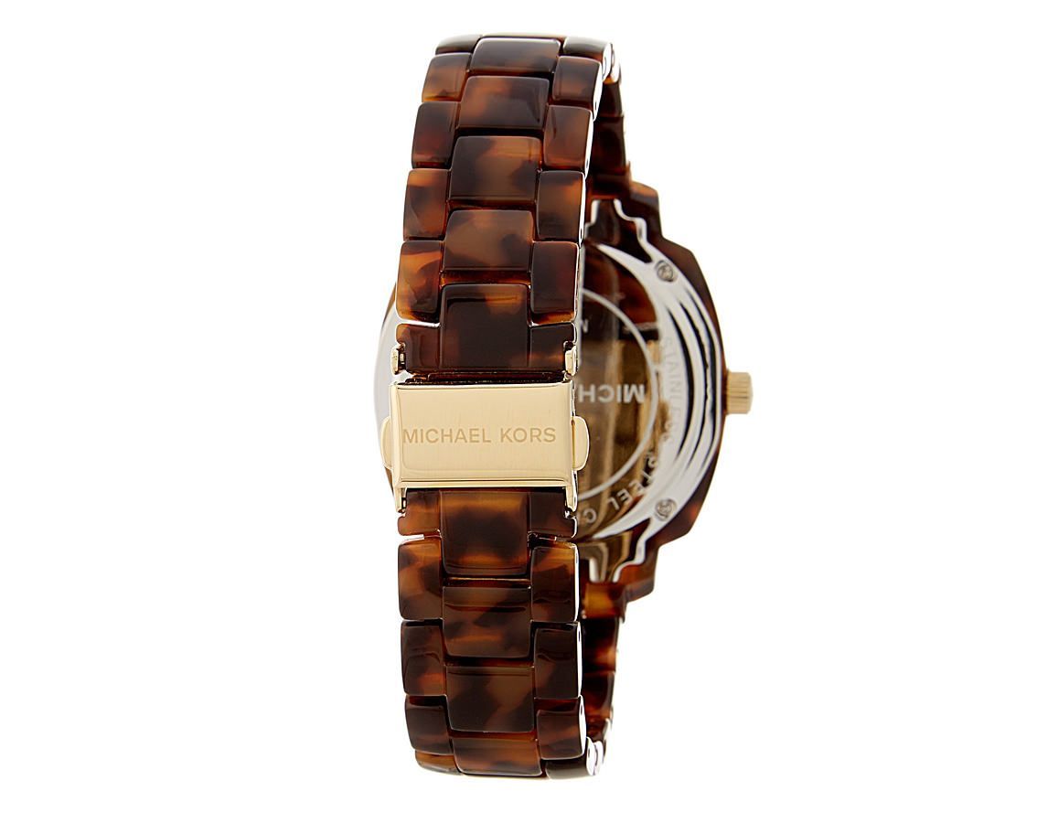 Boyfriend Gold & Tortoise Shell Acrylic Ladies Watch | Michael Kors | Luby 