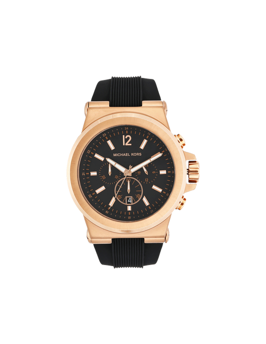 Men's Dylan Chronograph Watch (Black/Rose-Gold) | Michael Kors | Luby 