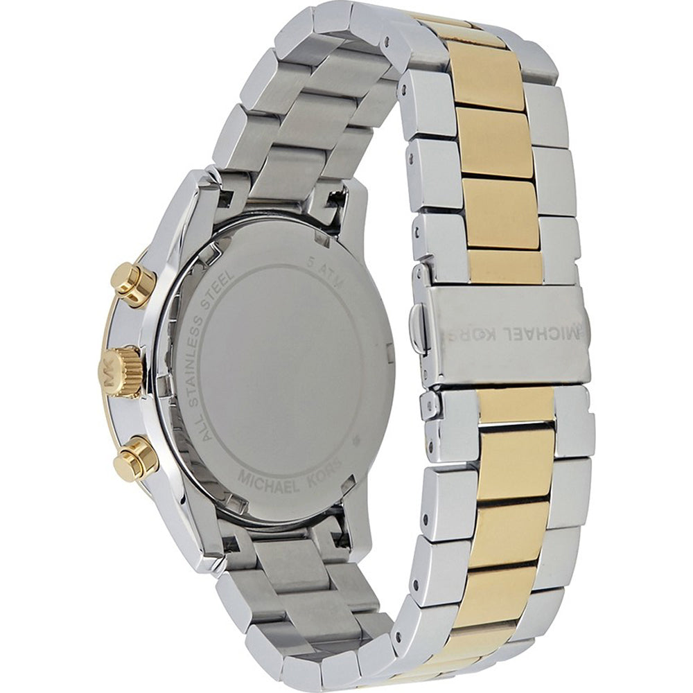 Ritz Chronograph Watch (Silver/Gold) | Michael Kors | Luby 