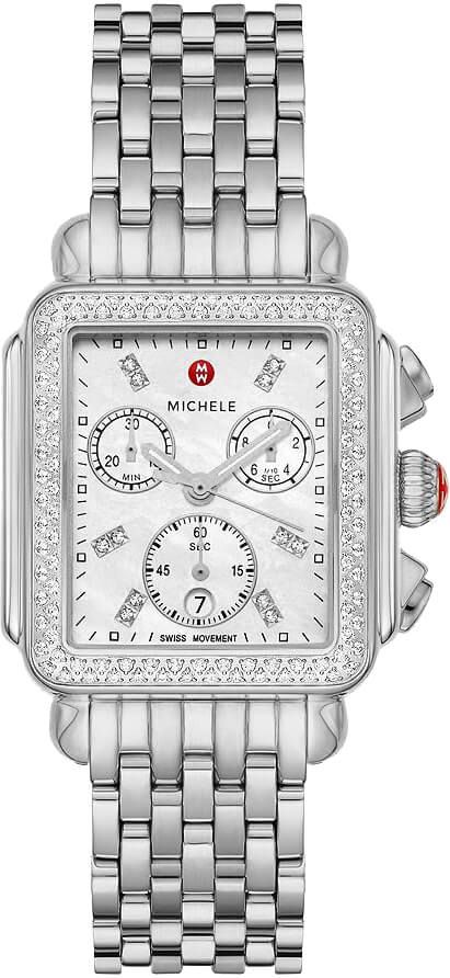 Deco Stainless Diamond Watch | Michele | Luby 