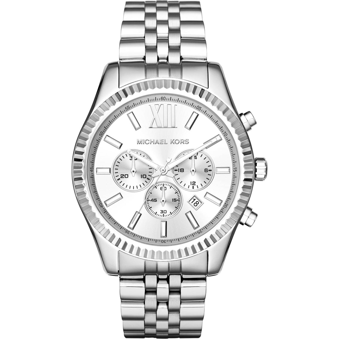 Lexington Silver Chrono (Silver) | Michael Kors | Luby 