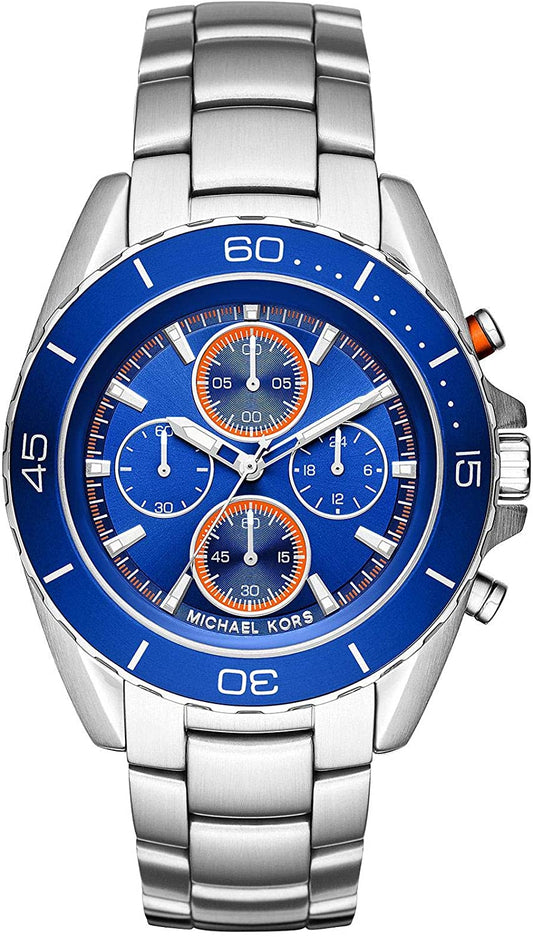 Jetmaster Chronograph Watch (Silver/Blue) | Michael Kors | Luby 