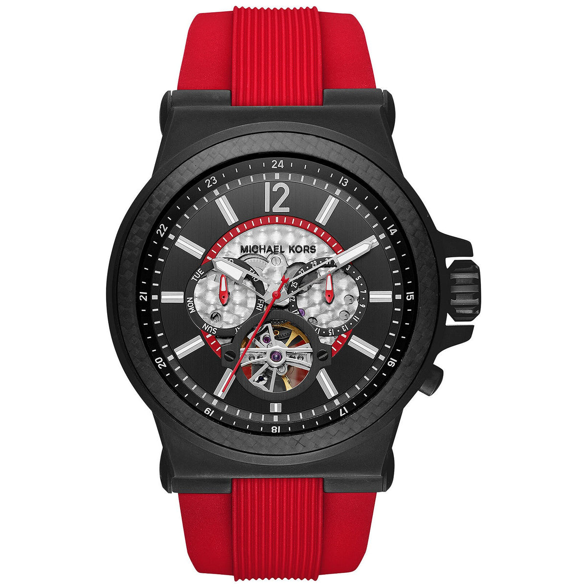 Dylan Automatic Watch (Black/Red) | Michael Kors | Luby 